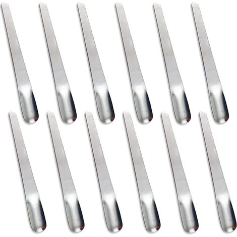 Set of 12 Silver Stainless Steel Dessert Spoons 12 cm (1/5)