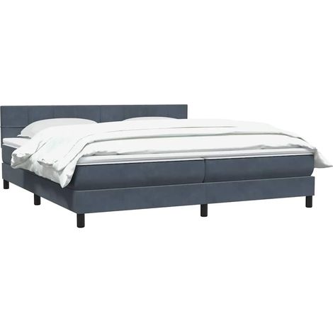 Boxspringbett mit Matratze Dunkelgrau 180x210 cm Samt vidaXL