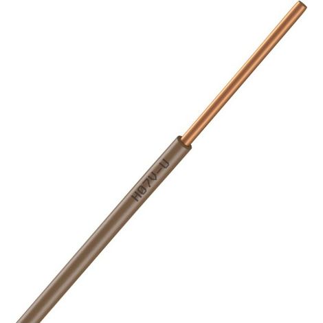 Nexans   01225016  Bobine de fil Electrique 1,5mm Brun Long 100m [ H07V U PASSEO 1 ] (1/4)