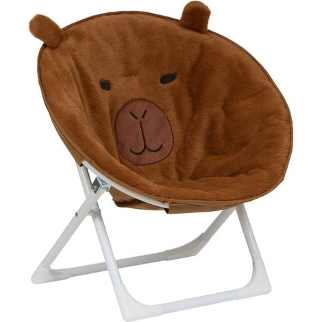 Sillón infantil plegable Faltem, 50 cm de altura, color marrón - Atmosphera créateur d'intérieur (1/2)