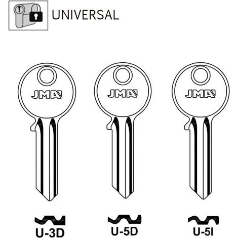 Clé plate universelle U-5D JMA en acier haute résistance, lot de 50 unités
