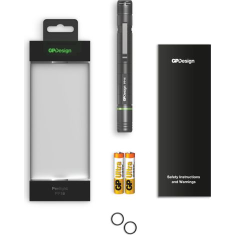 Torcia LED PP16 Penna Design Regolabile 140lm e 20lm con 2 Batterie Mini Stilo AAA (1/5)
