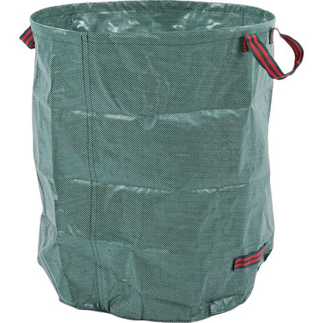 Garten- und Laubsack aus PP, 272 l, wasserdicht, stehend, wiederverwendbar, mit Griffen, für Camping, Recycling, grün, verdickt (1/5)