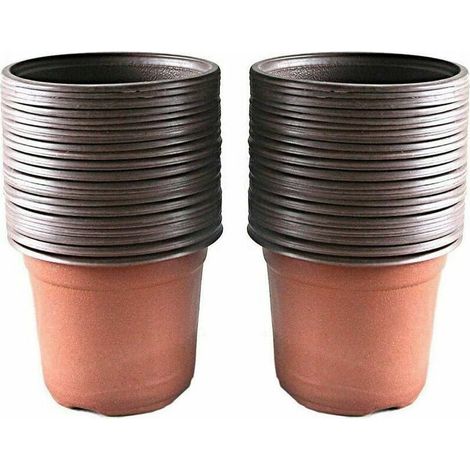 Lot de 100 Pots en Plastique pour semis et Plant, 10 cm