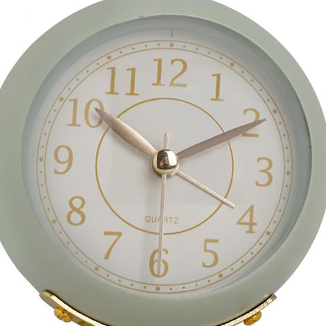 Reloj electrónico silencioso para niños, de metal, diseño europeo, marco de esmalte verde claro, 230 g (1/4)