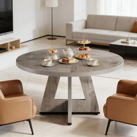 Table basse style campagne multifonction table à manger ronde design rustique table seule cuisine salle à manger salon