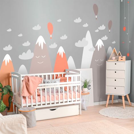 Stickers enfant montagnes scandinaves ursilka 40 x 60 cm (1/5)