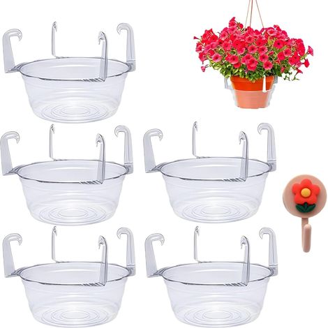 Soucoupes génériques pour plantes suspendues d'extérieur, paniers suspendus, d'arrosage (1/5)