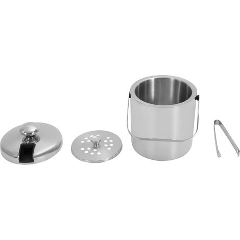 Cubitera portátil, aislamiento de doble capa, accesorios portátiles, color plata. (1/2)