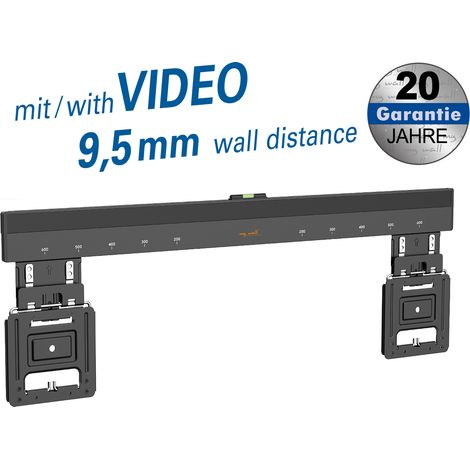 Mywall TV-Wandhalterung de HE7-1L für Flachbildschirme de 37-80 Zoll, TV-Wandhalterung de Maximale Belastung de 75 kg, Universal TV-Halterung , Ultra Slim, 9,5 mm de Abstand de la
