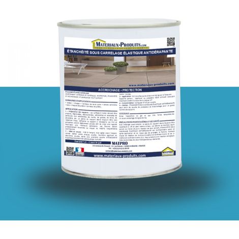Étanchéité sous carrelage élastique antidérapante - 6 Kg Bleu Grec - MATPRO (1/3)
