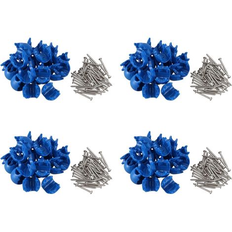 40 PièCes SéRies Filet d'escalade Filet de Connecteur en Plastique Accessoires d'escalade à Boucle pour L'ExtéRieur Amusement PièCes de Corde d'escalade Osciller Bleu (1/5)