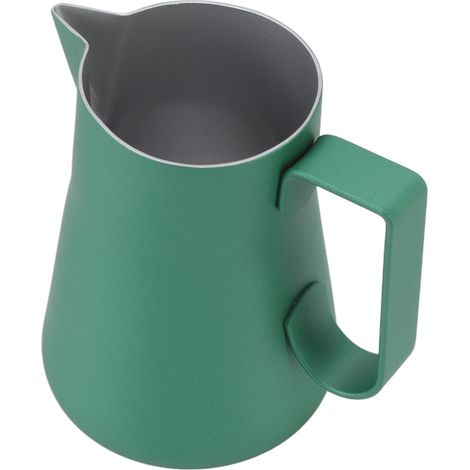 Mousseur à café professionnel et multifonctionnel en acier inoxydable, pour mousser le café, vert, 350 ml (1/5)
