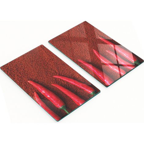 Taglieri decorativi in vetro temperato per peperoncini, 2x30x52 cm (1/5)