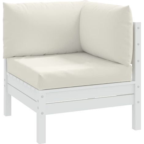 Palettenkissen 3-tlg. Melange Creme Stoff