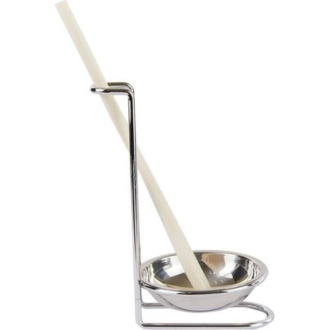 Repose Ustensiles - Acier Inoxydable Et Bois - 11 x 11 x 23 cm - Pour Plan De Travail Cuisine - 1 Pièce (1/4)