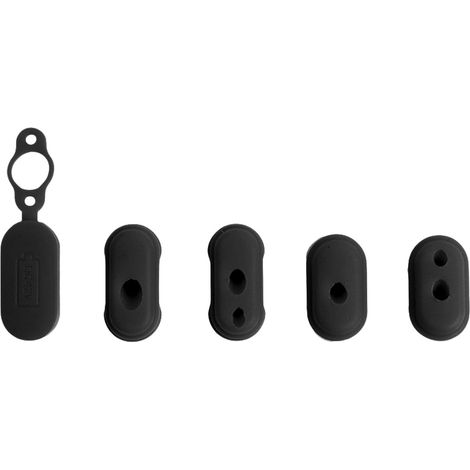 Scooter-Zubehör M365Pro Ladekabelstecker Silikon fünfteiliges Set wasserdichte Hülle wasserdichter Stecker schwarz (1/4)