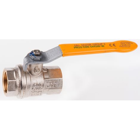 Robinet à boisseau sphérique haute pression en Laiton BSPP 3/4" Poignée Jaune 2 voies ( Prix pour 1 ) (1/3)