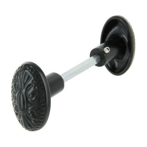 Doppelknopf aus schwarzem Aluminium 6