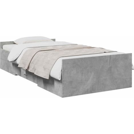 Maison Exclusive - Telaio del letto con storage Grigio Cemento 80 x 200 cm (1/5)