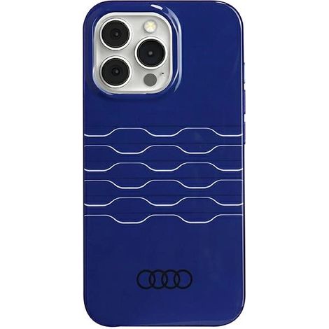 Funda Audi IML MagSafe para iPhone 13 Pro Max de 6,7 pulgadas, color azul/azul marino, carcasa rígida AU-IMLMIP13PM-A6/D3-BE (1/4)