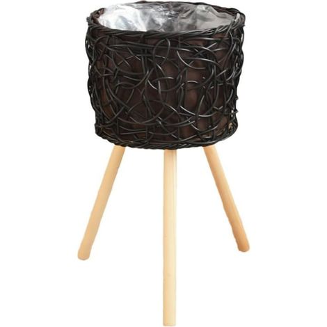 20cm Rattan Style Floor Braided Flower Pots Balcony Living Room Decorative Flower Stand and Indoor Storage Shelves (1/5)