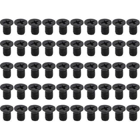 50-teiliges Sortiment an Senkkopf-Kreuzschlitzschrauben DIN 965, schwarz verzinkt, Maschinenschrauben M3x5
