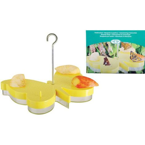 Mangeoire à papillons - L 16,7 cm x l 22,7 cm x H 22,7 cm - Jaune - Livraison gratuite (1/4)