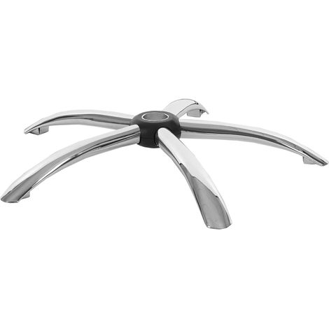 Croisillon de piètement 65cm pour chaise pitovante, fauteuil de bureau / directorial, chrome, trou Ø 5cm (1/3)