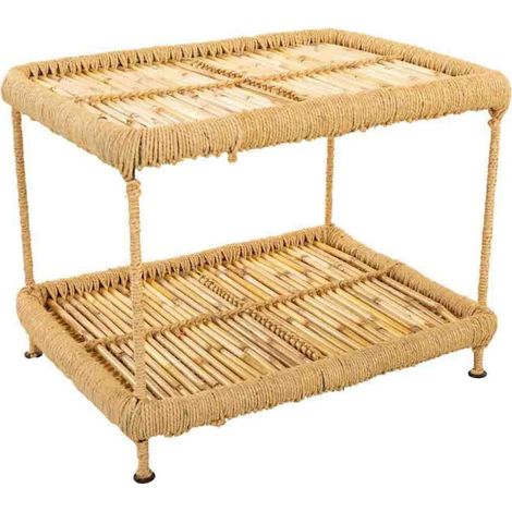 Table basse enfant en bambou naturel et corde tressée - naturel bambou et corde tressée (1/3)