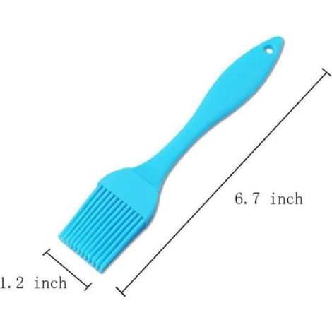 Pinceau à huile - Cuisine - Silicone - Résistant aux hautes températures - Couleur aléatoire - 6 pièces (1/4)