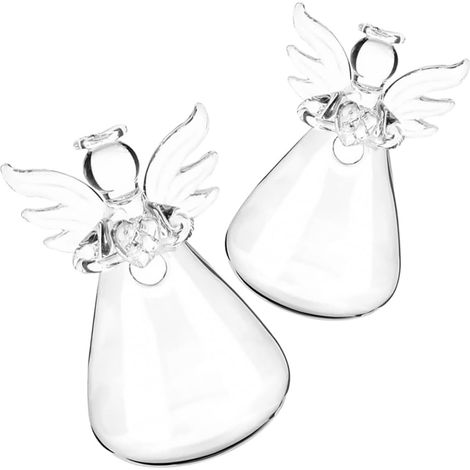 Lot de 2 Vases Hydroponiques en Verre pour Fleurs, Design Créatif et Chic, Décoration de Bureau et Salon, Purifie et Embellit Votre Intérieur (1/5)