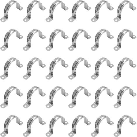 Collier de serrage en U en acier inoxydable, collier semi-circulaire pour tuyau d'air et d'eau, fixation pour tuyau d'eau - 60 mm