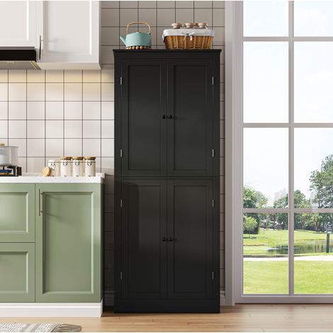 Armario mueble cocina con almacenaje MDF 75x40x182 OKMYHOME (1/5)