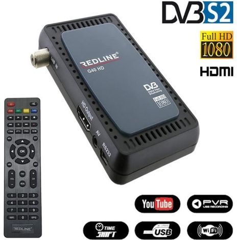 MINI RÉCEPTEUR SATELLITE FREE-TO-AIR (FTA) FULL HD COMPATIBLE WiFi