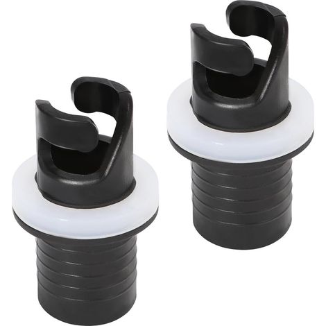 Adattatore per valvola gonfiabile, adattatore per tubo della pompa del kayak, ugello di gonfiaggio per pompa del kayak nero, adattatore per valvola a pedale riutilizzabile per barca (nero - 2 pezzi) (1/5)