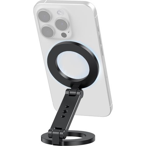 Support magnétique double face pour téléphone de bureau, support magnétique pliable de remplacement pour iPhone 16/15/14/13/12 et téléphones Android (1/4)