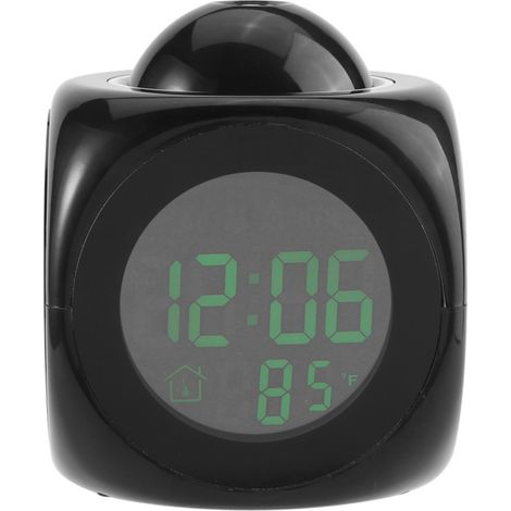Digitale Wanduhr mit Projektion, LED-Anzeige, Thermometer und Sprachalarm (1/5)