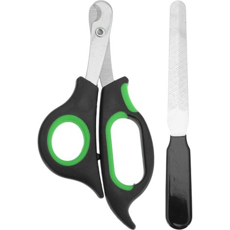 Coupe-Griffes pour Chiens avec Dispositif De Sécurité et Lime, Chat Coupe-Ongles Les Ciseaux, Outil De Soin pour Lapins, Chatons, Cobayes, Oiseaux Et Petits Animaux, Noir Vert (1/5)