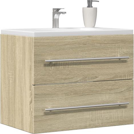 Waschbeckenunterschrank Sonoma-Eiche 60x38,5x48cm Holzwerkstoff