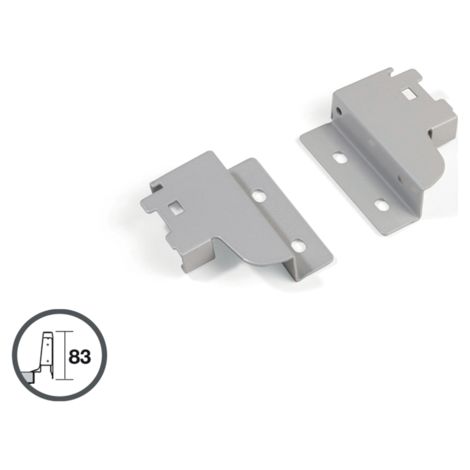 Jeu de fixation vantage pour rehausse simple hauteur 204mm gris EMUCA 3000325