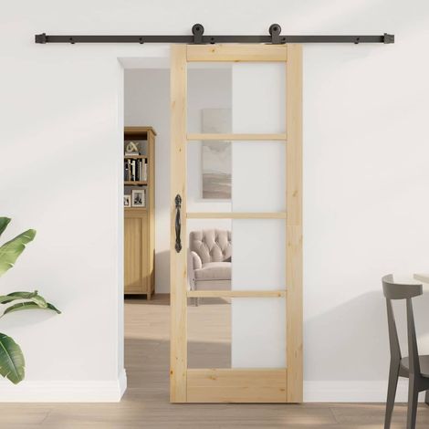 Porte Coulissante-Porte intérieure ORKDAL Marron 73,5 x 198,5 cm Bois et métal 239446 (1/5)