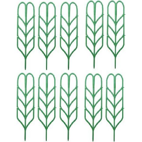 Lot de 10 supports pour plantes artificielles à monter soi-même, composés de feuilles, mini treillis grimpants, outils et accessoires de jardinage. (1/5)