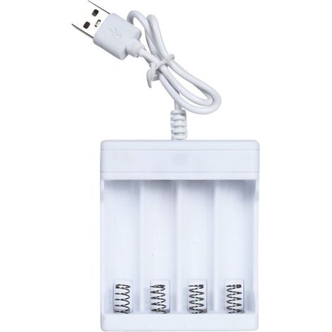 Chargeurs de piles USB à 4 emplacements pour piles rechargeables AA et AAA à charge rapide (1/5)