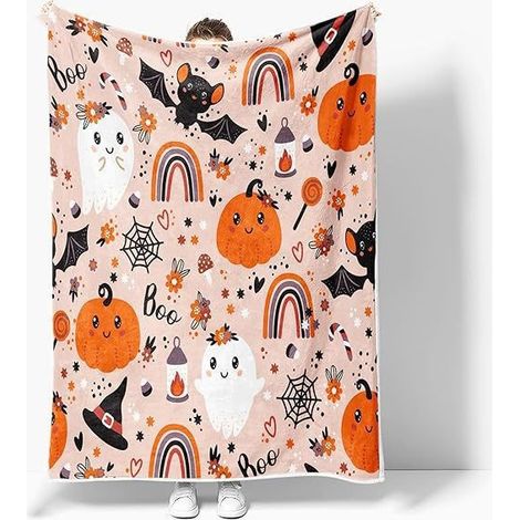 Couverture d'Halloween 100 cm x 130 cm, idéale pour les canapés et les lits lors des fêtes - 38 (1/3)