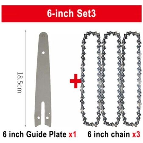 NALOOKAMIC  Guide de Chaîne Tronçonneuse 6 Pouces Lame Portable Mini Scie Électrique Élagage Jardin Bûcheronnage Accessoire