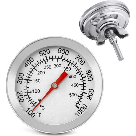 Thermometer für Holzkohlegrills und Smoker, Hochtemperaturthermometer (50-600℃/100-1000℉), ideal zum Räuchern und Grillen (1/5)