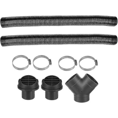 Ensemble de 75 mm de conduit de chauffage automobile Webasto EB avec raccord en Y et colliers de serrage pour sortie d'air chaud. Compatible avec les chauffages de stationnement. (1/3)