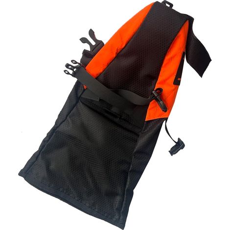 Borsa sottosella da bicicletta di grande capacità da 5,8 litri, da posizionare sotto la sella, adatta a mountain bike e bici da strada, ideale per lunghi viaggi (arancione). (1/5)