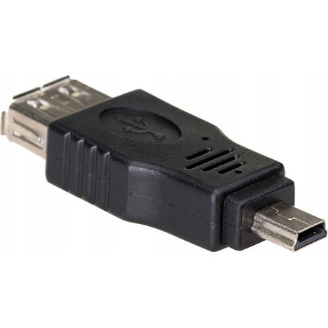 Adattatore Akyga AK-AD-07 da USB A 2.0 a mini USB B, da connettore femmina a maschio. (1/3)